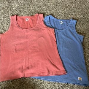 Carhartt Womens Pink and Purple Tank Tops